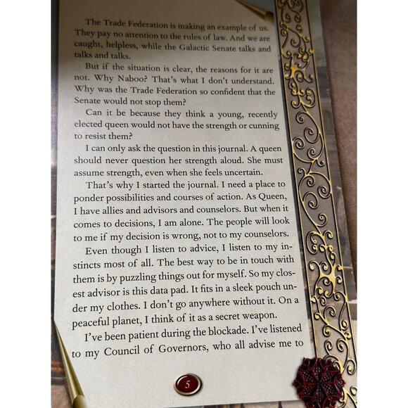 Star Wars Episode I Journal Queen Amidala 1st Edition Vtg 1999 Phantom Menace - Picture 5 of 9